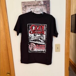Men’s black Ozzy Osbourne crazy train graphic tee